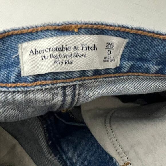 Abercromie & Fitch The Boyfriend Shorts Mid Rise Women Size 0 NEW - Picture 6 of 10